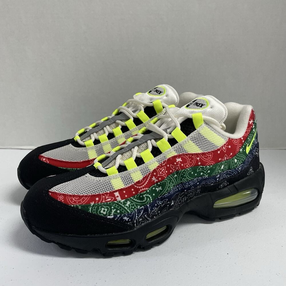Nike Air Max 95 OG Big Bubble Paisley Neon IQ0620 100 Size 8 Men Bandana Print